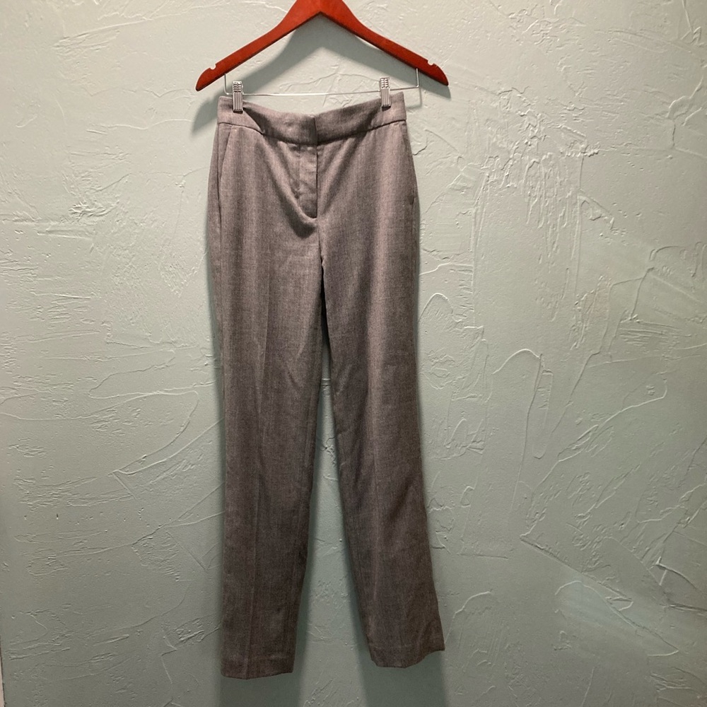 J. Crew 
Size 0 light Gray Wool / polyester pants
Pants are lined 
No pockets